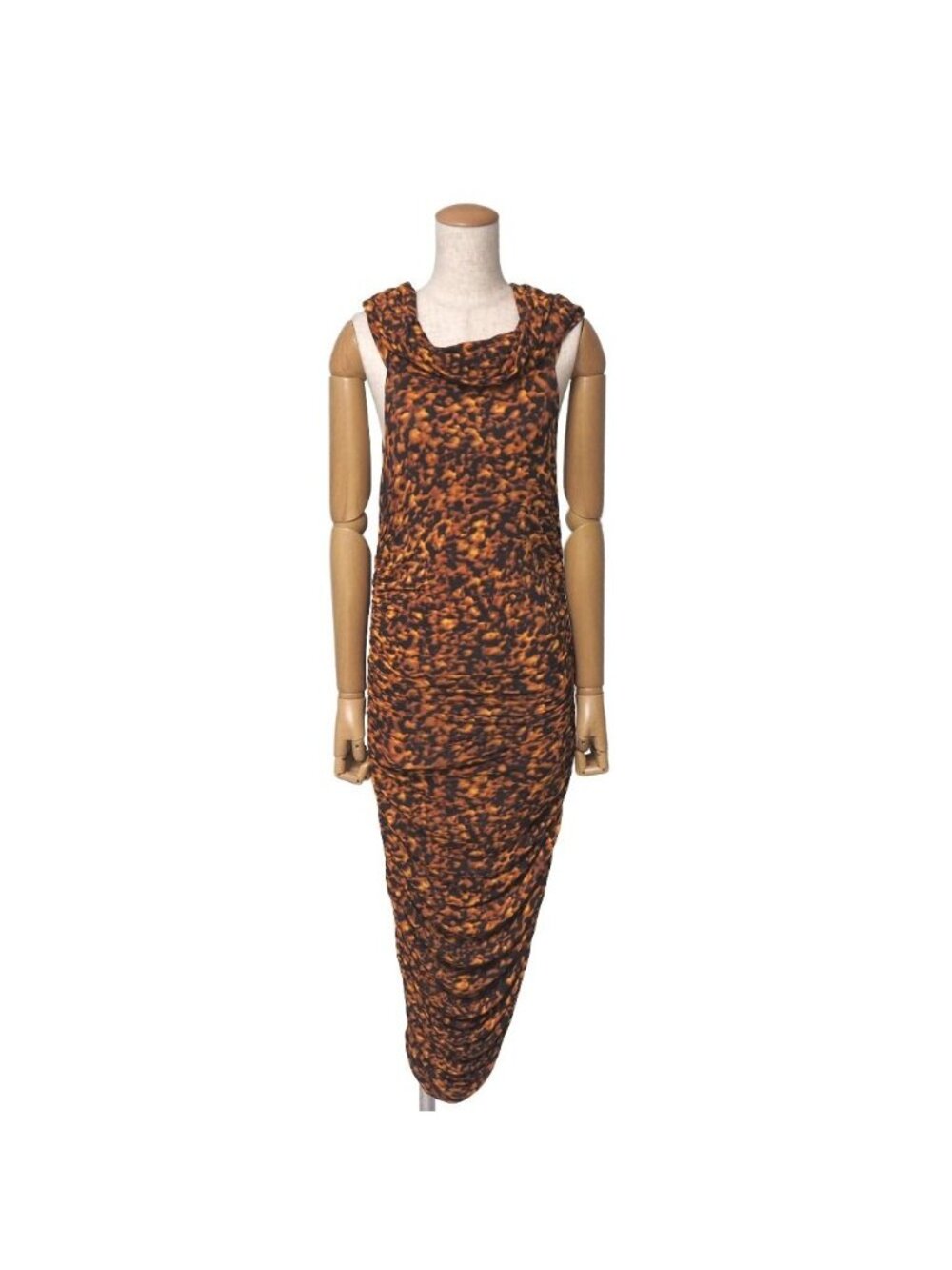 Celine Dress Drape Shirred Gathered Jersey Stretch